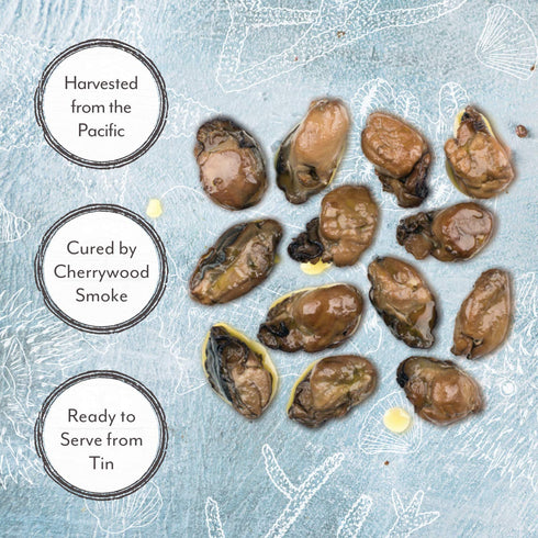 3 Pack 1 Roland Foods Premium Naturally Smoked Medium Oysters in Oil, Wild Caught, Specialty Imported Food, Ounce
