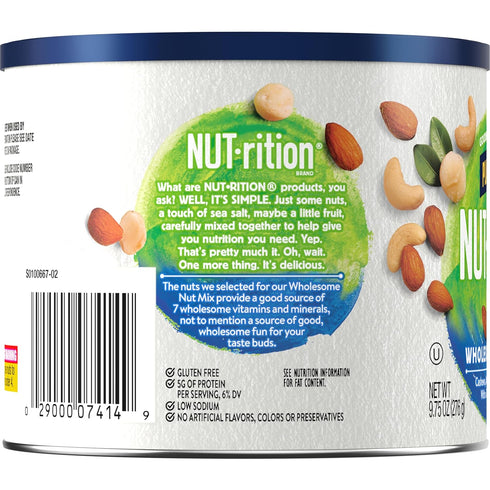 9.75 oz Planters NUT-rition Wholesome Nut Mix with Cashews, Almonds, and Macadamias, Canister
