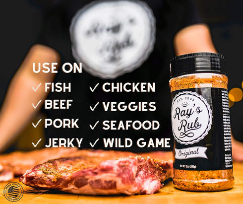 Gourmet All-Purpose Seasoning - Ray’s Rub Original (5.3 oz) - Gluten Free, No Sugar, Non-GMO