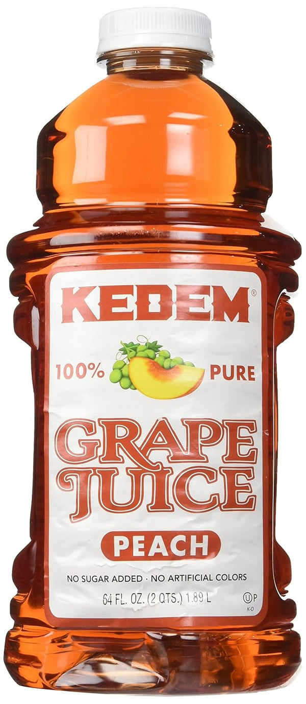 kedem Peach Grape Juice, Passover, 64-ounces (Pack of2)