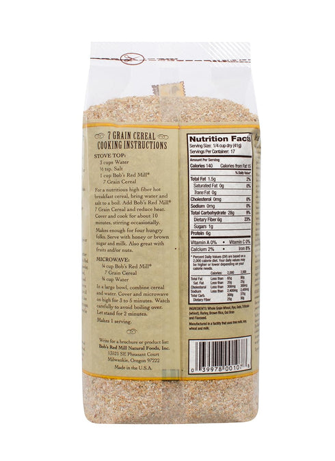 7 25 Bob's Red Mill Grain Cereal, Ounce