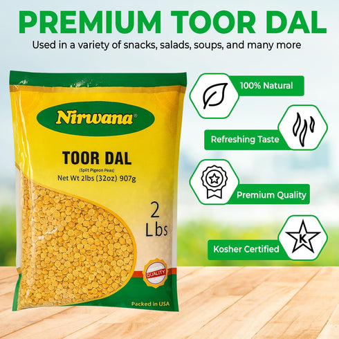 32 oz Split Pigeon Peas (Toor Dal) Traditional Lentils for Everyday Cooking & Pantry Use