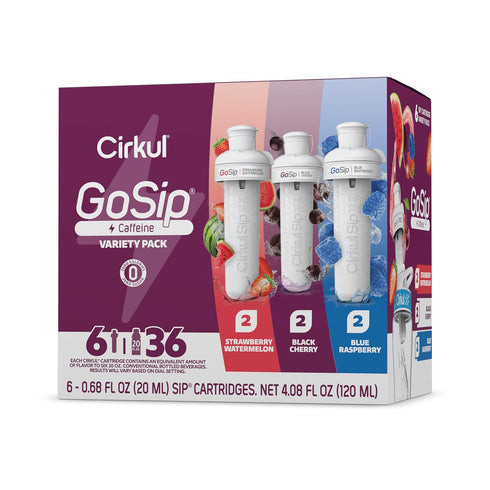 Cirkul GoSip Flavored Water, Makes 36 Energy Drinks. No Sugar, 0 Calories.
