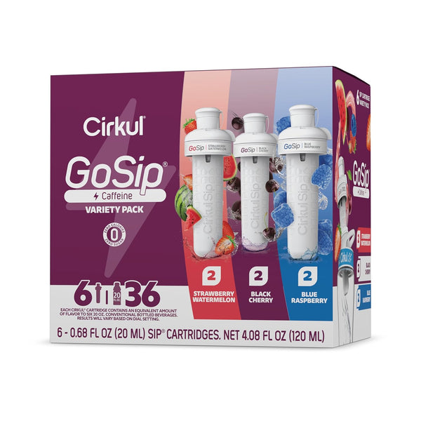 Cirkul GoSip Flavored Water, Makes 36 Energy Drinks. No Sugar, 0 Calories.