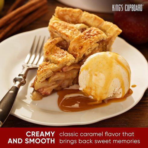 King's Cupboard Cream Caramel Sauce, 28 oz - Perfect for Ice Cream, Fruit Dip & Desserts