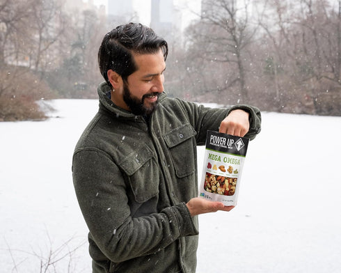 14 Power Up Trail Mix, Mega Omega Trail Mix, Non-GMO, Vegan, Gluten Free, No Artificial Ingredients, Gourmet Nut, Ounce