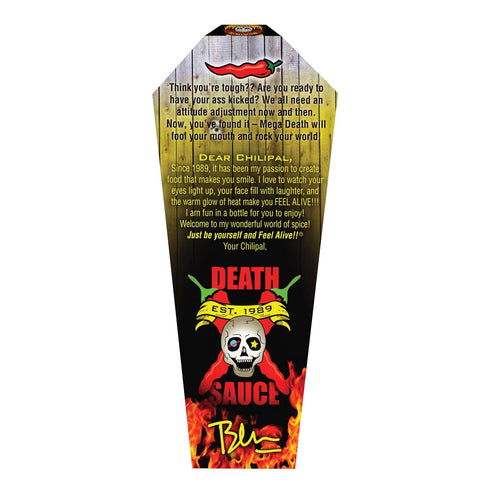 Blair's Mega Death Hot Sauce 5 Oz with Habaneros, Cayenne - 650x hotter than a Jalapeno - with Liquid Rage & Skull Key Chain