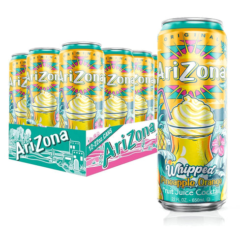 AriZona Whipped Pineapple Orange, Fruit Juice Drink - Big Can, 22 Fl