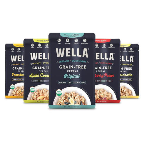 Wella Cereal Oatmeal Alternative, Gluten-Free Breakfast Hot Cereal, Grain-Free Paleo Organic Vegan
