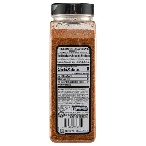 24.87 oz McCormick Grill Mates Fiery Habanero & Roasted Garlic Seasoning