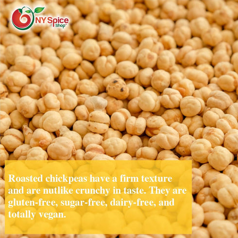 1 NY Spice Shop Chickpeas Roasted and Unsalted - Pound Dried Crispy Crunchy Chickpeas No Salt - Bulk Healthy Snacks
