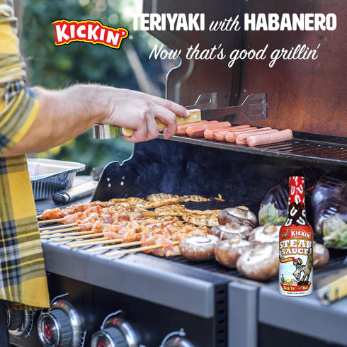 Kickin' Spicy Steak Sauce with Habanero, 10 oz - Premium Gourmet for Hot Sauce Fans