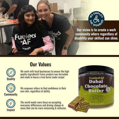 Fueled by AF 8 Fueled AF Dubai Chocolate Spread Vegan, Keto, and Paleo Friendly, Ounce (Jar)