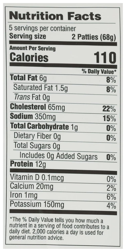True Story Foods Country 12 OZ Organic Morning Chicken Breakfast Patties