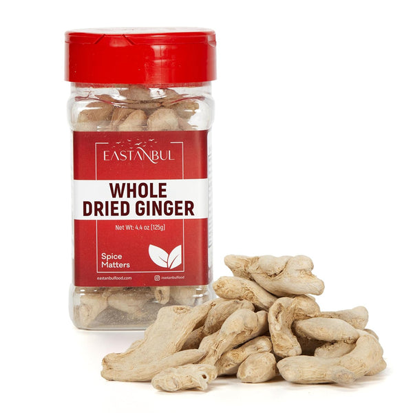 Eastanbul Ginger Root - 4.4oz Whole Dried Ginger Roots for Culinary Use, No Sugar Added