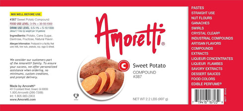 8 oz Amoretti - Sweet Potato Compound - Natural Flavors, Shelf Stable Even After Opening, Certified Kosher, TTB