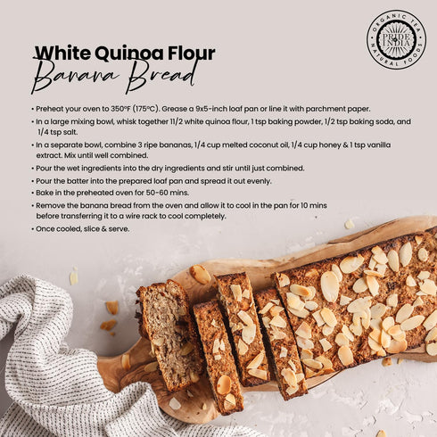 1 lbs (454 Pride of India- White Bolivian Quinoa Flour gm) Nutty Earthy Taste Freshly Milled in Small Batches | Used