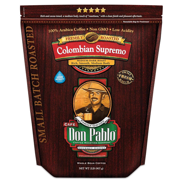 Don Pablo Colombian Supremo - Medium-Dark Roast - Whole Bean Coffee -