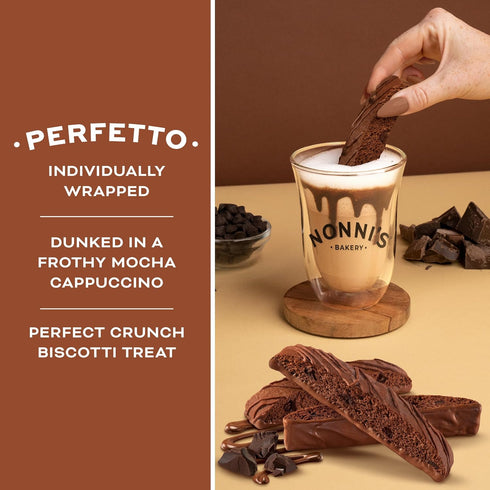 3 6.88 oz Nonni's Triple Chocolate Biscotti Italian Cookies - Boxes Triple Chocolate Italian Biscotti Cookies w/Dark