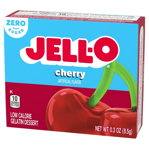 Jell-O SugarFree Gelatin Dessert Black Cherry, 0.3 oz. (Pack of 4)