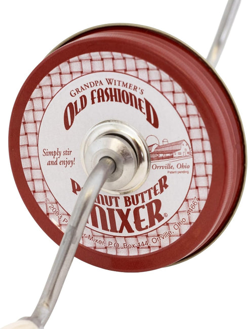Grandpa Witmer’s Old Fashioned Mess-Free Nut Butter Mixer, Natural Peanut Butter, Made in America, Fits 16-Ounce Jars