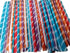 80 Count Sweet and Sour Candy Powder Filled Straws - of Assorted Orange Cherry Grape Tropical Punch Individually
