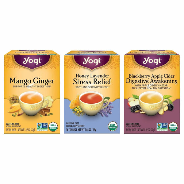 Yogi Tea Iced Tea Variety Pack - 16 Bags per Pack (3