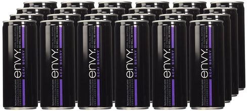 100% 8oz 24) Envy Sparkling Fruit Juice, Acai Berry (Case