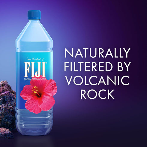 1.5 50.7 (Pack 12) 100% FIJI Natural Artesian Bottled Water Liters / Fl Ounce of - Natural Electrolytes