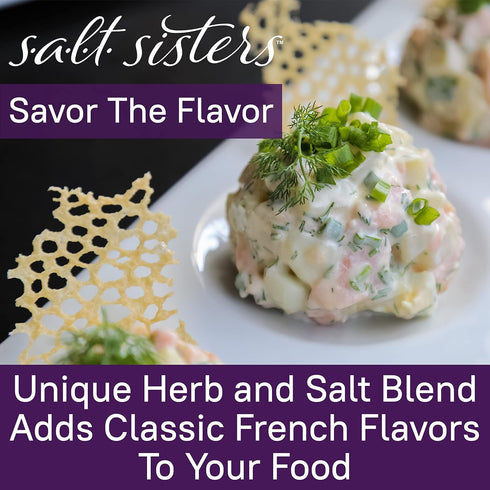 1lb s.a.l.t. sisters French Herb Salt | All-Natural, Gluten Free, MSG Free, Non-GMO | Easily Dissolvable Herb Blend