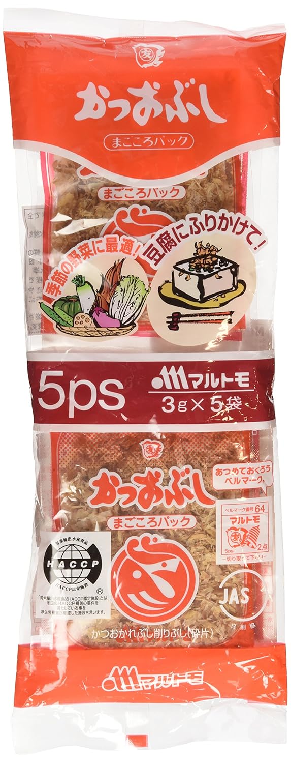 Marutomo Dried Shaved Bonito Flakes, 0.1oz, 5 Count
