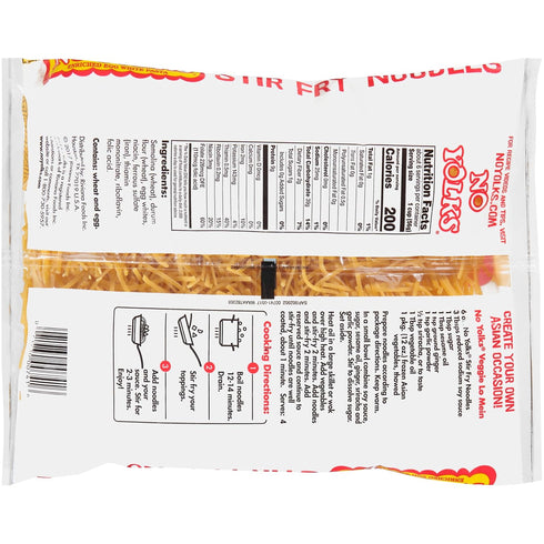 12 oz No Yolks Enriched Egg White Pasta - Stir Fry Noodles