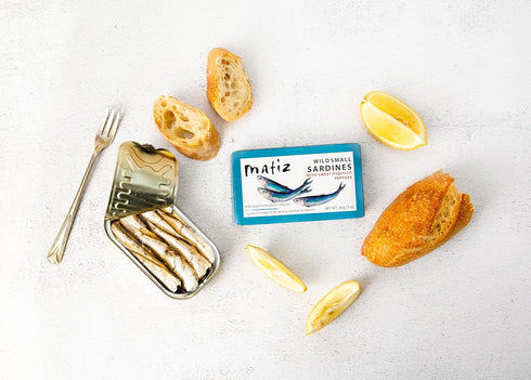 3 Matiz Sardinillas with Piquillo Peppers | Baby Sardines Ounce | Product of Spain | Wild Caught |