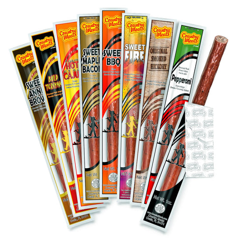 Country Meats, Meat Sticks, 0 Trans Fat, USDA Certified, Good Source of