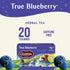 20 (Pack 6) Celestial Seasonings True Blueberry Herbal Tea Bags, Caffeine Free, Bags Box