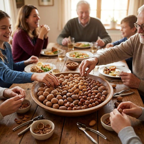 Pack, 4 lbs, Packed Premium In-Shell Nut Variety Mixed Nuts in Shell, Walnut, Almond, Pecan & Hazelnut, Separate Bags