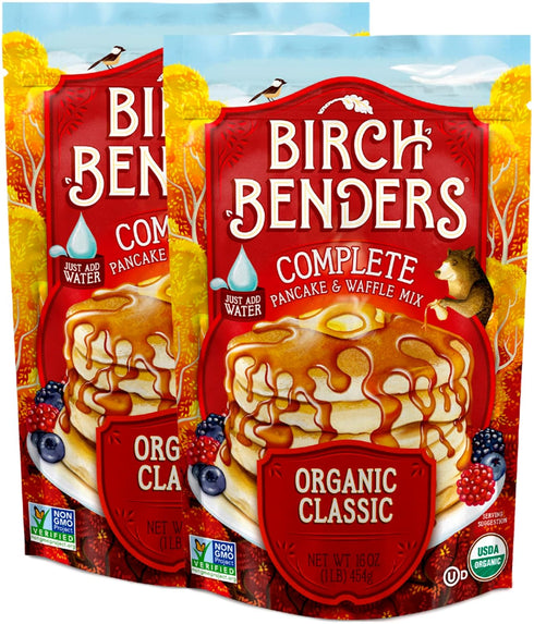 Birch Benders Organic Classic Pancake and Waffle Mix, 16 oz (Pack of