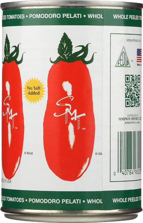 14.5 OZ SAN MERICAN TOMATO No Salt Added Whole Peeled Tomatoes