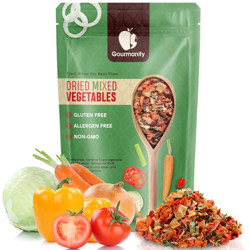 10oz Tasty Vegetable Soup Blend, Dehydrated Vegetables for Ramen Toppings, Stews, and