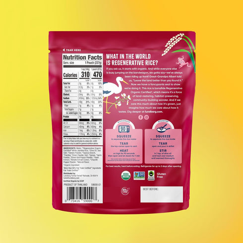 90 8oz Lundberg Organic Spanish Rice - Microwave Ready in Seconds, Regenerative Organic Lightly Seasoned White Jasmine