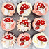 40Pcs Edible Red Mushroom Cupcake Toppers Cute Mushroom Cupcake Picks Mushrooms Drink Topper for Plant Theme Baby