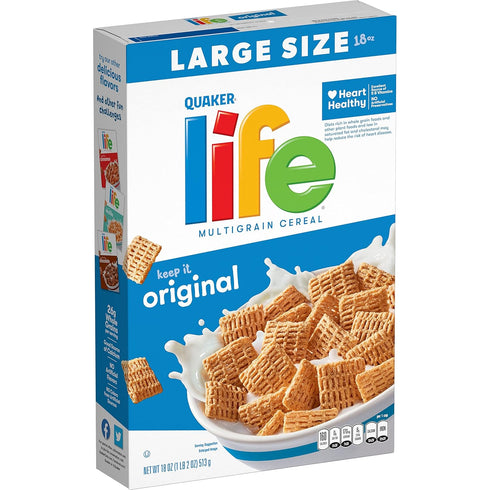Quaker Life Original Cereal, 18oz