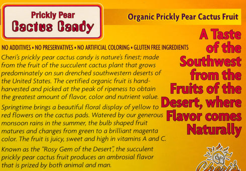 Cheri's Desert Harvest 12 8.5 Prickly Pear Cactus Jelly Candies, Pieces, Ounces