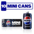 7.5 packs 10) (Packaging Pepsi Zero Sugar Soda, Ounce Mini Cans, (Two of May Vary)
