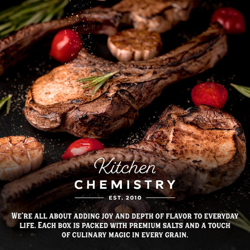 6 Sets Kitchen Chemistry Gourmet Salt Collection Assorted Himalayan Pink and Black Salt, Specialty Blends Premium