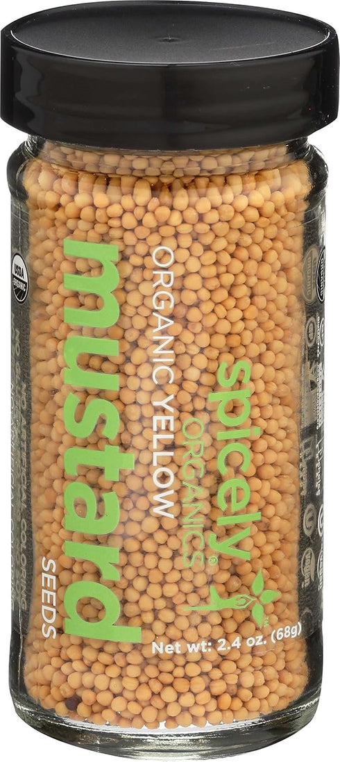 SPICELY Organic Mustard Seed Yellow Jar, 2.4 OZ