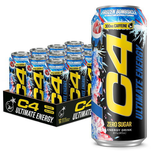 C4 Ultimate Energy Drink, 300mg Caffeine, Zero Sugar, High-Performance Energy for Pre-Workout,