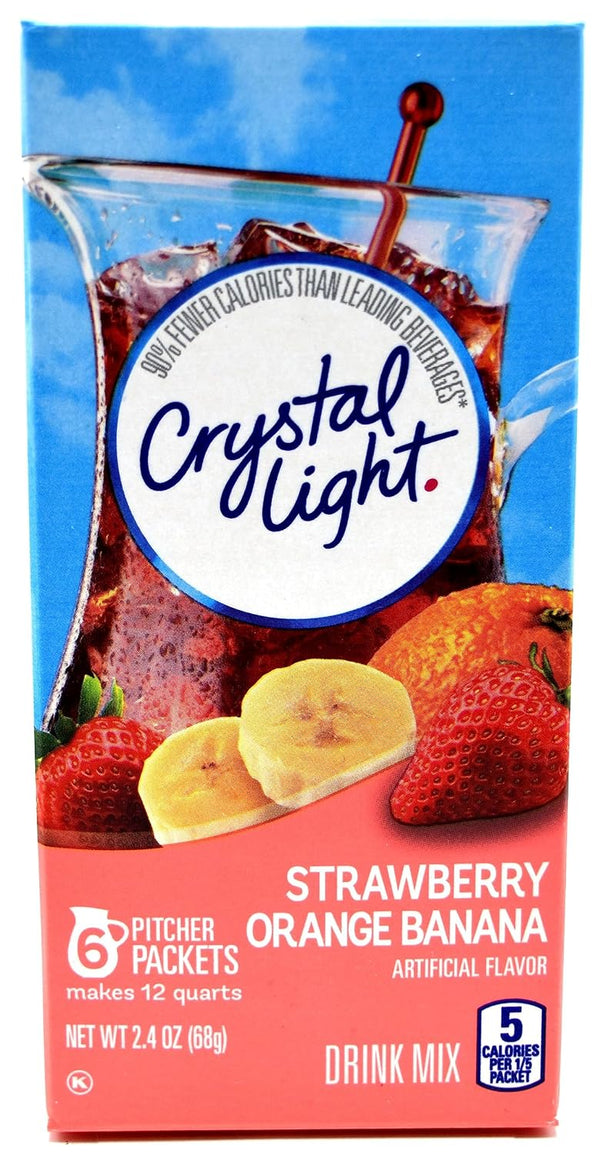 Crystal Light Strawberry Orange Banana, 6 Count (Pack of 3)