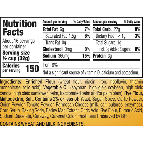 Gardetto's Peppercorn Herb Snack Mix Container