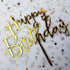 Happy Birthday Cake Topper, Mirror Gold Acrylic for Birthday Party Decorations